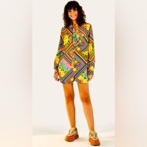 Farm Rio x Smiley Printed Rainbow Romper